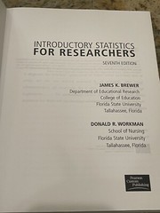 Introductory Statistics For Researchers 7th Edition James Brewer Donald Workman