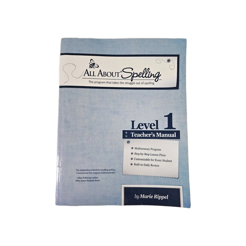 All About Spelling Level Marie Rippel Teacher’s Manual Homeschooling Language