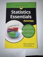 Statistics Essentials for Dummies by Deborah J. Rumsey (2019, Trade Paperback)