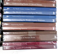 THE GREAT COURSES DVD LOT WITH BOOKS- LARGE GROUPING OF FACTORY SEALED SETS