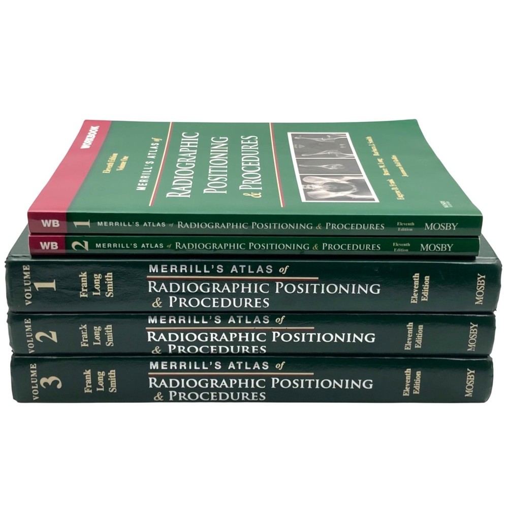MERRILLS ATLAS Radiographic Positioning Procedures 11th Ed 3 Vol Set & Workbooks