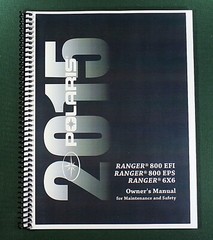 2015 Polaris Ranger 800 6×6 Owner’s Manual: 114 Pages & Protective Covers!