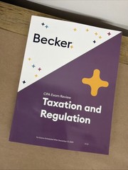2025 Becker CPA Exam Review Taxation Regulation V 1.3 Study Book Refer NEW/OTHER