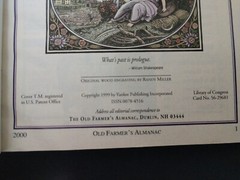 2000 The Old Farmer’s Almanac Millennium Collector’s Edition 272 Pages Used