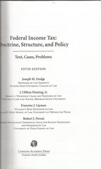 Federal Income Tax: Doctrine, Structure, and Policy 5e ACCEPTABLE PLEASE READ