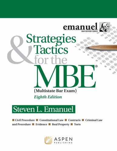 Bar Review Ser.: Strategies and Tactics® for the Mbe® : Multistate Bar Exam…