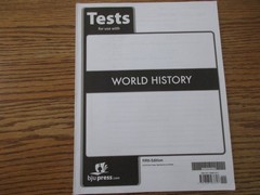BJU World History (5th edition) set (student/teacher/activities/activities key/t