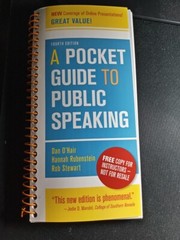 INSTRUCTOR’S EDITION. A Pocket Guide to Public Speaking by Hannah Rubenstein,