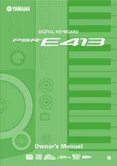 Yamaha PSR-E413 Instruction Manual: 128 Pages & Protective Covers!