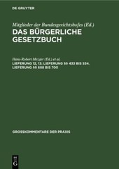 Lieferung §§ 433 Bis 534. Lieferung §§ 688 Bis 700 (Hardback)