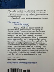 SMALL GROUPS AS COMPLEX SYSTEMS