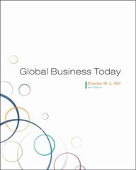 Global Business Today Paperback Charles W. L. Hill