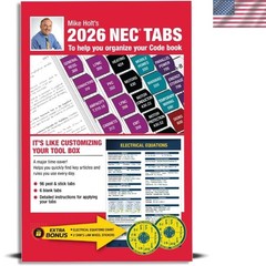 Mike Holt’s Electrical Code Tabs, Based on The 2026 NEC