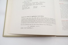 Business Law With UCC Applications 6th Edition 1983 Rosenberg Ott Byers Brown HC