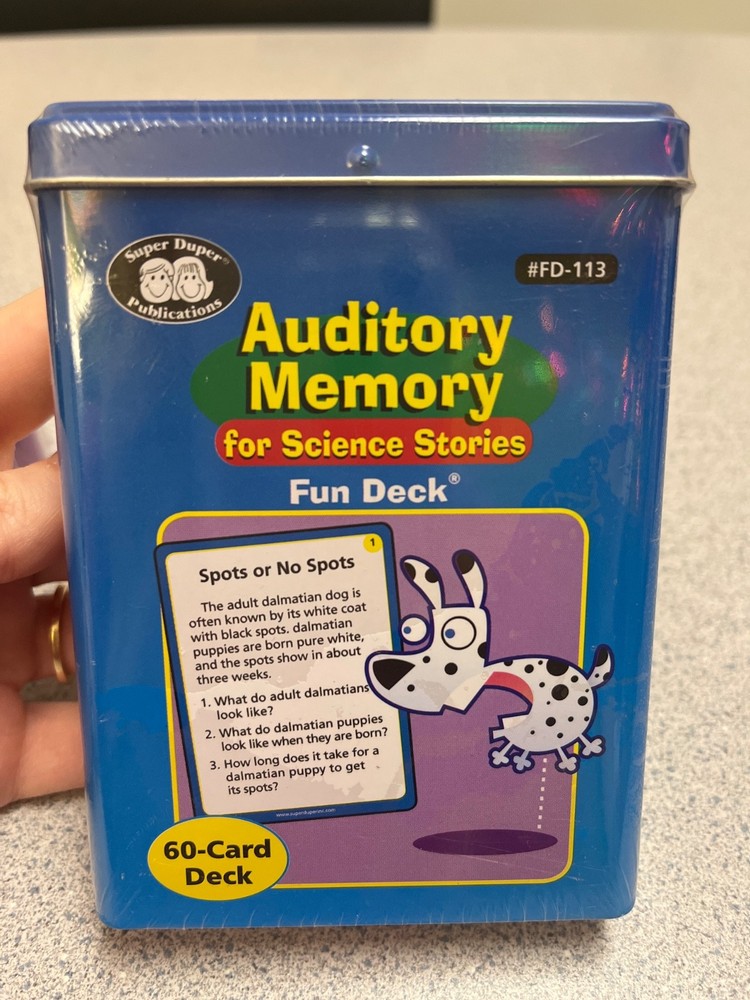 Super Duper Auditory Memory for Science Stories Fun Deck