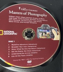 The Great Courses Masters of Photography National Geographic 4-DVD Set Complete
