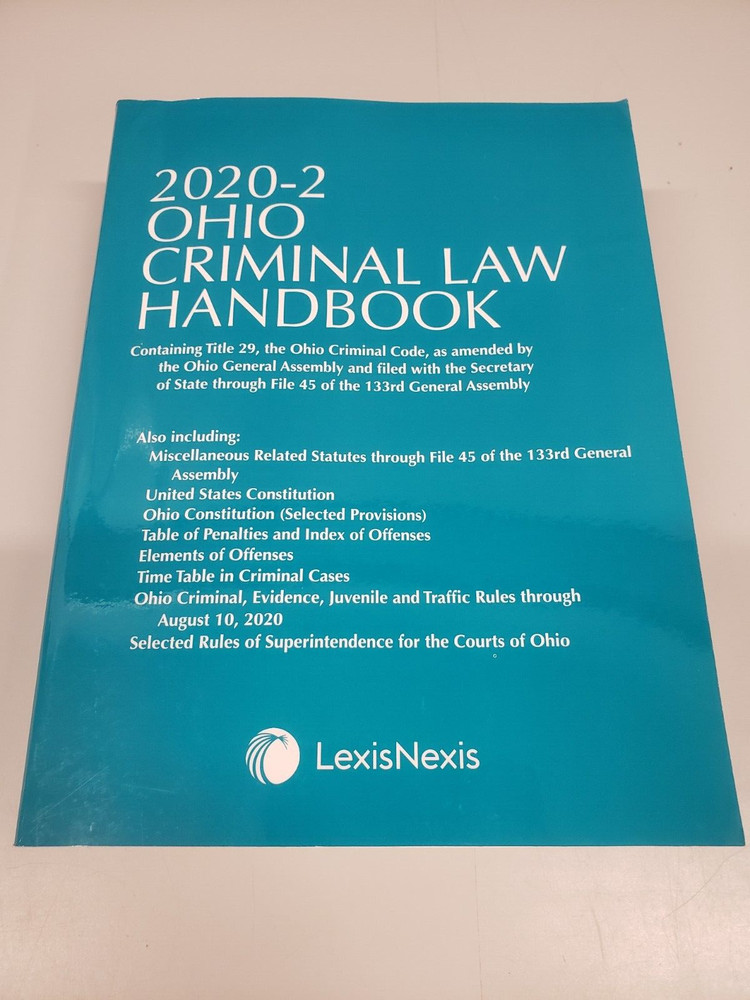 Ohio Criminal Law Handbook 2020-2 LexisNexis containing Title 29
