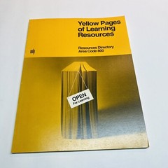 Yellow Pages of Learning Resources Soft Cover Area Code 800 1972 Vtg
