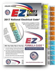 EZ Tabs Color-Coded Index Tabs with Guide for 2017 National Electrical Code