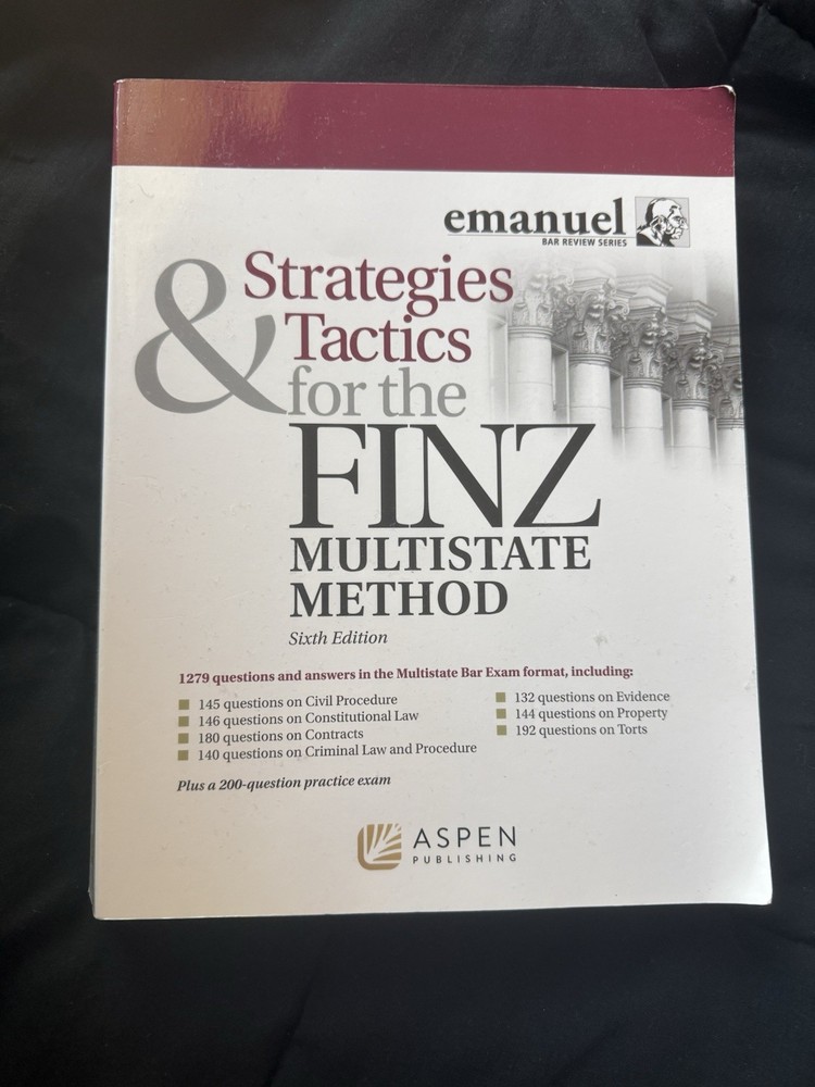 Bar Review Ser.: Strategies and Tactics for the Finz Multistate Method by Steven