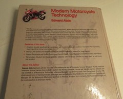 Modern Motorcycle Technology Edward Abdo Delmar Cengage Learning 2009 Barely Use