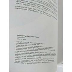 A Beka Investigating Gods World 3rd Ed Gr 5 Quiz Key