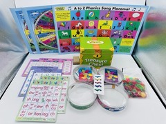 Sing Spell Read & Write, Games, Mats, Cards, Chest & Rare Vinyl Cars, Very Good