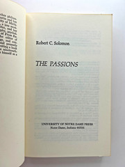 The Passions Robert C Solomon Philosophy Emotion VG Paperback 1983