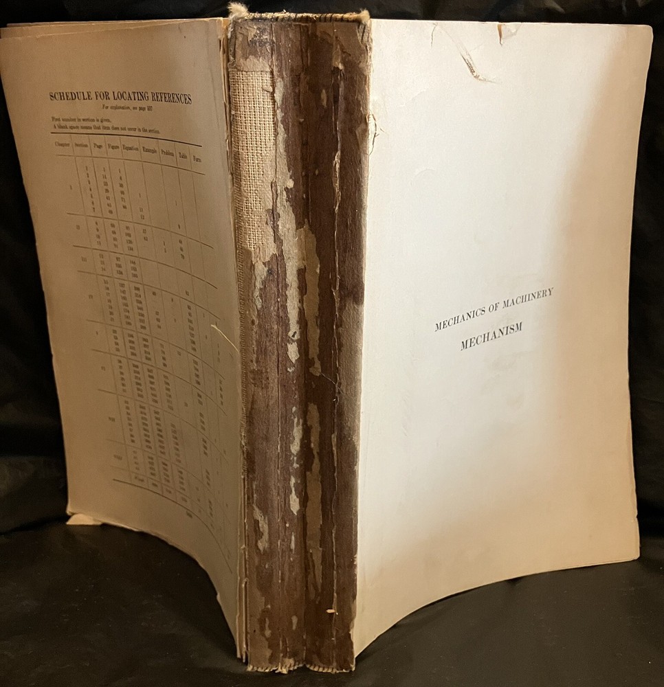 1923 “Mechanics Of Machinery: Mechanism” First Edition Book. By Robert Heck