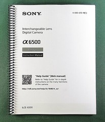 Sony ILCE-6500 Instruction Manual: 56 Pages & Protective Covers!
