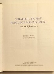 Strategic Human Resource Management Jeffrey A. Mello Second Edition Hard Bound