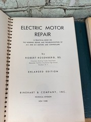 1951 ELECTRIC MOTOR REPAIR Rosenberg Double Book Spiral Bound Enlarged ED READ