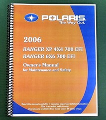2006 Polaris Ranger 6×6 700 EFI Owner’s Manual: 122 Pages & Protective Covers
