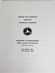FAA Airframe & Powerplant Mechanics Powerplant Handbook AC65-12A Vtg Manual Book