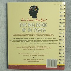 The Big Book of IQ Tests Norman Sullivan Spiral 1988 Tests with Answers