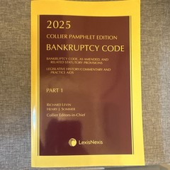 LexisNexis Collier Pamphlet Edition Bankruptcy Code 2025 Part 1 Thumb Index