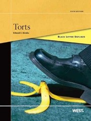 Black Letter Outline on Torts – Paperback, by Kionka Edward – Very Good