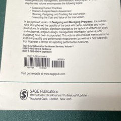 Designing and Managing Programs An Effectiveness-Based Approach Sage Sourcebooks