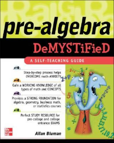 Pre-Algebra Demystified – Paperback By Allan Bluman – GOOD