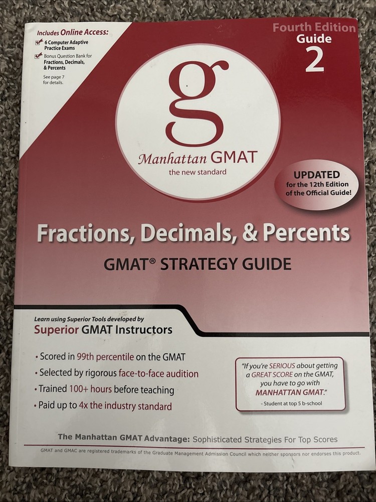 Manhattan GMAT Preparation Guides: Fractions, Decimals, and Percents GMAT