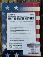 AMSCO Advanced Placement United States History 2020 3rd Edition 97815311291 GOOD