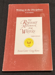 Rinehart Handbook Writers English College Textbooks Craig Skates Bonnie Carter