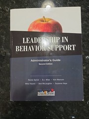 Leadership in Behavior Support : Administrator’s Guide 2nd Second Ed. VERY GOOD