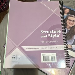 Structure and Style Year 1 Level C Teacher’s Manual & Student Book Pudewa Spira…