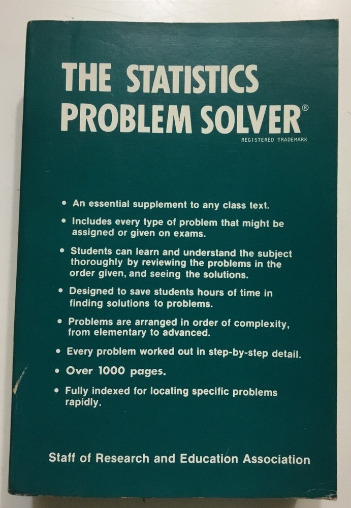 The Statistics Problem Solver: An essential supplement with over 1000 pages