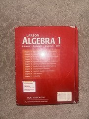 Holt McDougal Larson Algebra 1 Common Core Edition Book Textbook High School