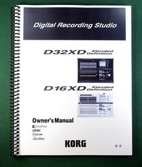 Korg D32XD D16XD Instruction Manual: 208 Pages & Protective Covers!