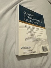 Quality and Performance Excellence by James R. Evans (2010, Trade Paperback)