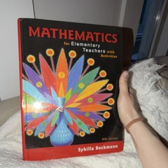 Mathematics for Elementary Teachers by Sybilla Beckmann, Pearson, Hardcover, 5t…