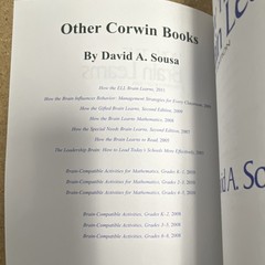 How the Brain Learns Fourth Edition David A. Sousa Corwin Press Paperback